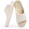 imageChantomoo Womens Slipper Memory Foam Slippers Comfy House Slippers Rubber Sole Bedroom Cozy Indoor Outdoor Home Slipper SlidesWhite