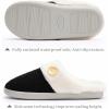 imageChantomoo Womens Slipper Warm Comfy Memory Foam House Slippers Knitted Shoes Faux Fur Lined AntiSkid Rubber Sole Bedroom Cozy Indoor Outdoor SlippersBlack