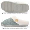 imageChantomoo Womens Slipper Warm Comfy Memory Foam House Slippers Knitted Shoes Faux Fur Lined AntiSkid Rubber Sole Bedroom Cozy Indoor Outdoor SlippersGreen