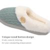 imageChantomoo Womens Slipper Warm Comfy Memory Foam House Slippers Knitted Shoes Faux Fur Lined AntiSkid Rubber Sole Bedroom Cozy Indoor Outdoor SlippersGreen