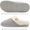 imageChantomoo Womens Slipper Warm Comfy Memory Foam House Slippers Knitted Shoes Faux Fur Lined AntiSkid Rubber Sole Bedroom Cozy Indoor Outdoor SlippersGrey