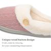 imageChantomoo Womens Slipper Warm Comfy Memory Foam House Slippers Knitted Shoes Faux Fur Lined AntiSkid Rubber Sole Bedroom Cozy Indoor Outdoor SlippersPink