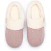 imageChantomoo Womens Slipper Warm Comfy Memory Foam House Slippers Knitted Shoes Faux Fur Lined AntiSkid Rubber Sole Bedroom Cozy Indoor Outdoor SlippersPink