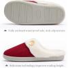 imageChantomoo Womens Slipper Warm Comfy Memory Foam House Slippers Knitted Shoes Faux Fur Lined AntiSkid Rubber Sole Bedroom Cozy Indoor Outdoor SlippersRed