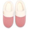 imageChantomoo Womens Slipper Warm Comfy Memory Foam House Slippers Knitted Shoes Faux Fur Lined AntiSkid Rubber Sole Bedroom Cozy Indoor Outdoor SlippersWatermelon Red