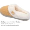 imageChantomoo Womens Slipper Warm Comfy Memory Foam House Slippers Knitted Shoes Faux Fur Lined AntiSkid Rubber Sole Bedroom Cozy Indoor Outdoor SlippersYellow