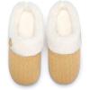 imageChantomoo Womens Slipper Warm Comfy Memory Foam House Slippers Knitted Shoes Faux Fur Lined AntiSkid Rubber Sole Bedroom Cozy Indoor Outdoor SlippersYellow