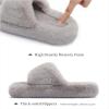 imageChantomoo Womens Slippers Memory Foam House Bedroom Slippers for Women Fuzzy Plush Comfy Faux Fur Lined Slide Shoes AntiSkid Sole Trendy Gift SlippersGrey