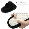 imageChantomoo Womens Slippers Memory Foam House Bedroom Slippers for Women Fuzzy Plush Comfy Faux Fur Lined Slide Shoes AntiSkid Sole Trendy Gift SlippersBlack Cross