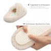 imageChantomoo Womens Slippers Memory Foam House Bedroom Slippers for Women Fuzzy Plush Comfy Faux Fur Lined Slide Shoes AntiSkid Sole Trendy Gift SlippersBeige Cross
