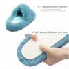 imageChantomoo Womens Slippers Memory Foam House Bedroom Slippers for Women Fuzzy Plush Comfy Faux Fur Lined Slide Shoes AntiSkid Sole Trendy Gift SlippersTurquoise Green Cross