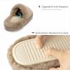 imageChantomoo Womens Slippers Memory Foam House Bedroom Slippers for Women Fuzzy Plush Comfy Faux Fur Lined Slide Shoes AntiSkid Sole Trendy Gift SlippersLight Brown