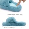 imageChantomoo Womens Slippers Memory Foam House Bedroom Slippers for Women Fuzzy Plush Comfy Faux Fur Lined Slide Shoes AntiSkid Sole Trendy Gift SlippersTurquoise Green