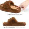 imageChantomoo Womens Slippers Memory Foam House Bedroom Slippers for Women Fuzzy Plush Comfy Faux Fur Lined Slide Shoes AntiSkid Sole Trendy Gift SlippersDark Brown