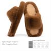 imageChantomoo Womens Slippers Memory Foam House Bedroom Slippers for Women Fuzzy Plush Comfy Faux Fur Lined Slide Shoes AntiSkid Sole Trendy Gift SlippersDark Brown