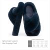 imageChantomoo Womens Slippers Memory Foam House Bedroom Slippers for Women Fuzzy Plush Comfy Faux Fur Lined Slide Shoes AntiSkid Sole Trendy Gift SlippersNavy Cross