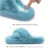 imageChantomoo Womens Slippers Memory Foam House Bedroom Slippers for Women Fuzzy Plush Comfy Faux Fur Lined Slide Shoes AntiSkid Sole Trendy Gift SlippersTurquoise Green Cross