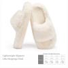 imageChantomoo Womens Slippers Memory Foam House Bedroom Slippers for Women Fuzzy Plush Comfy Faux Fur Lined Slide Shoes AntiSkid Sole Trendy Gift SlippersBeige