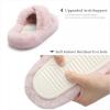 imageChantomoo Womens Slippers Memory Foam House Bedroom Slippers for Women Fuzzy Plush Comfy Faux Fur Lined Slide Shoes AntiSkid Sole Trendy Gift SlippersPink Cross