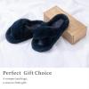 imageChantomoo Womens Slippers Memory Foam House Bedroom Slippers for Women Fuzzy Plush Comfy Faux Fur Lined Slide Shoes AntiSkid Sole Trendy Gift SlippersNavy Cross