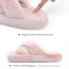 imageChantomoo Womens Slippers Memory Foam House Bedroom Slippers for Women Fuzzy Plush Comfy Faux Fur Lined Slide Shoes AntiSkid Sole Trendy Gift SlippersPink Cross