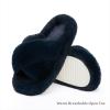 imageChantomoo Womens Slippers Memory Foam House Bedroom Slippers for Women Fuzzy Plush Comfy Faux Fur Lined Slide Shoes AntiSkid Sole Trendy Gift SlippersNavy Cross