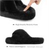 imageChantomoo Womens Slippers Memory Foam House Bedroom Slippers for Women Fuzzy Plush Comfy Faux Fur Lined Slide Shoes AntiSkid Sole Trendy Gift SlippersBlack Cross