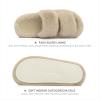 imageChantomoo Womens Slippers Memory Foam Slippers for Women Fuzzy Comfy Faux Fur House Shoes Furry Bedroom Indoor Open Toe Slippers Two Bands Trendy Gift SlippersCamel