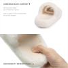imageChantomoo Womens Slippers Memory Foam Slippers for Women Fuzzy Comfy Faux Fur House Shoes Furry Bedroom Indoor Open Toe Slippers Two Bands Trendy Gift SlippersBeige