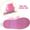 imageGirls Unicorn Slippers Warm Plush Comfy Bedroom Bootie Slippers BootsToddlerLittle Kid