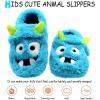 imageLA PLAGE Boys Slippers Monster for Kid Toddler Boys House Shoes Bedroom Slippers