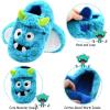 imageLA PLAGE Boys Slippers Monster for Kid Toddler Boys House Shoes Bedroom Slippers