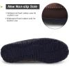 imageLA PLAGE Mens Moccasin Slippers Memory Foam Warm Plush House Slippers Indoor Outdoor Comfortable Winter House ShoesDark Brown
