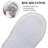 imageLulex Girls Cute Fleece Heart Slippers Warm Household Indoor Home SlippersGrey