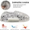 imageLulex Girls Cute Fleece Heart Slippers Warm Household Indoor Home SlippersGrey
