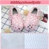 imageLulex Girls Cute Fleece Heart Slippers Warm Household Indoor Home SlippersLight Pink