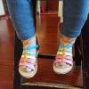 imageLulex Girls Gladiator Sandals for ToddlerLittle Kids Adjustable Cute Summer Flat Strappy Sandals with Zipper for 15 Years OldRainbow