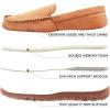 imageLulex Moccasins for Men House Slippers Indoor Outdoor Plush Mens Bedroom Shoes with Hard SoleBeige