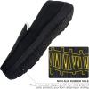 imageLulex Moccasins for Men House Slippers Indoor Outdoor Plush Mens Bedroom Shoes with Hard SoleBlack