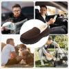 imageLulex Moccasins for Men House Slippers Indoor Outdoor Plush Mens Bedroom Shoes with Hard SoleBrown