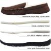 imageLulex Moccasins for Men House Slippers Indoor Outdoor Plush Mens Bedroom Shoes with Hard SoleBrown