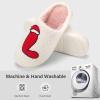 imageNineCiFun Christmas Slippers for Women Monogrammed Memory Foam House Slippers Santa hat Retro Soft Plush Warm Slipon Indoor Slippers Personalized Birthday Gifts shoesL