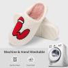imageNineCiFun Christmas Slippers for Women Monogrammed Memory Foam House Slippers Santa hat Retro Soft Plush Warm Slipon Indoor Slippers Personalized Birthday Gifts shoesW