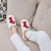 imageNineCiFun Christmas Slippers for Women Monogrammed Memory Foam House Slippers Santa hat Retro Soft Plush Warm Slipon Indoor Slippers Personalized Birthday Gifts shoesI