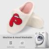 imageNineCiFun Christmas Slippers for Women Monogrammed Memory Foam House Slippers Santa hat Retro Soft Plush Warm Slipon Indoor Slippers Personalized Birthday Gifts shoesP