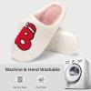 imageNineCiFun Christmas Slippers for Women Monogrammed Memory Foam House Slippers Santa hat Retro Soft Plush Warm Slipon Indoor Slippers Personalized Birthday Gifts shoesB