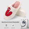 imageNineCiFun Christmas Slippers for Women Monogrammed Memory Foam House Slippers Santa hat Retro Soft Plush Warm Slipon Indoor Slippers Personalized Birthday Gifts shoesU