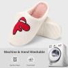 imageNineCiFun Christmas Slippers for Women Monogrammed Memory Foam House Slippers Santa hat Retro Soft Plush Warm Slipon Indoor Slippers Personalized Birthday Gifts shoesF