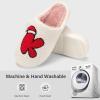 imageNineCiFun Christmas Slippers for Women Monogrammed Memory Foam House Slippers Santa hat Retro Soft Plush Warm Slipon Indoor Slippers Personalized Birthday Gifts shoesK
