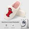imageNineCiFun Christmas Slippers for Women Monogrammed Memory Foam House Slippers Santa hat Retro Soft Plush Warm Slipon Indoor Slippers Personalized Birthday Gifts shoesI